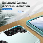 iPhone 13 Pro Max sötétkék tok, kihajtható mágnesezhető támasszal (TPU+PC Shockproof) Alphajack