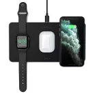 Satechi Trio vezeték nélküli töltőpad, töltőállomás fekete (Apple Watch, Airpods, iPhone) (ST-X3TWCPM)