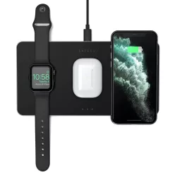   Satechi Trio vezeték nélküli töltőpad, töltőállomás fekete (Apple Watch, Airpods, iPhone) (ST-X3TWCPM)