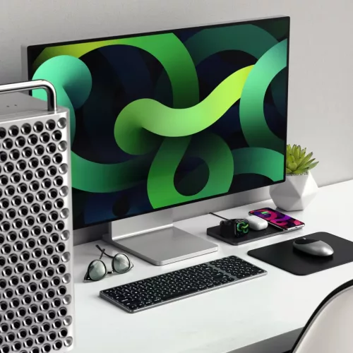 Satechi Trio vezeték nélküli töltőpad, töltőállomás fekete (Apple Watch, Airpods, iPhone) (ST-X3TWCPM)