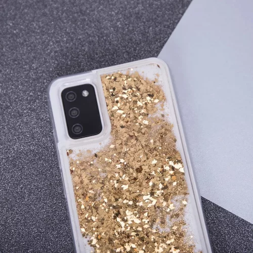Xiaomi 12 5G/12X 5G Liquid Sparkle folyékony flitteres tok arany