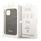 iPhone 14 Plus Guess PC/TPU Glitter Flakes Metal Logo tok zöld (GUHCP14MHGGSHN)