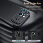 iPhone 14 Plus Nillkin Qin Pro bőr szövet flip tok szürke