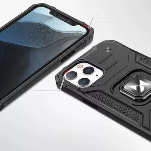 iPhone 14 Pro Max Ring Armor Wozinsky tok kihajtható támasszal fekete