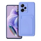 Xiaomi Redmi Note 12 Pro Plus 5G Card Case Szilikon tok hátlapi kártyatartóval lila