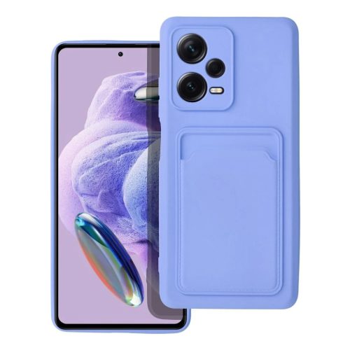 Xiaomi Redmi Note 12 Pro Plus 5G Card Case Szilikon tok hátlapi kártyatartóval lila