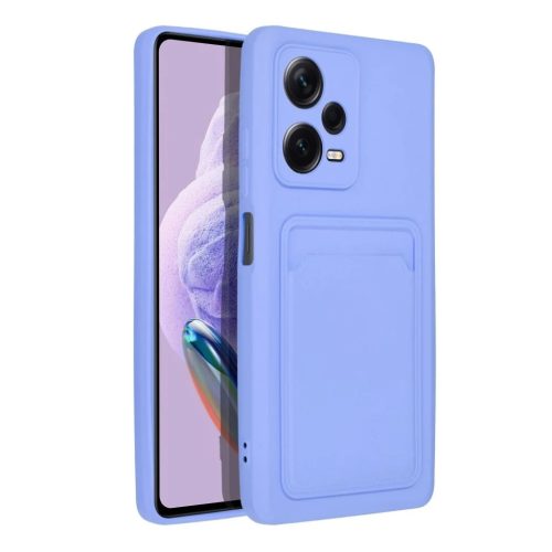 Xiaomi Redmi Note 12 Pro Plus 5G Card Case Szilikon tok hátlapi kártyatartóval lila