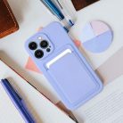 Xiaomi Redmi Note 12 Pro Plus 5G Card Case Szilikon tok hátlapi kártyatartóval lila