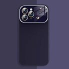 Lila puha szilikon lencse tok iPhone 14 Pro-hoz