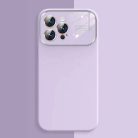 Soft Silicone Lencsevédős tok iPhone 14 Pro-ra világoslila