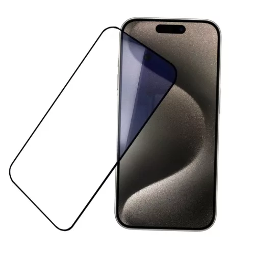 Edzett Üveg Anti-Kék Fény Teljes Ragasztás iPhone 15/15 Pro üvegfólia