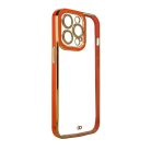 Fashion tok iPhone 12 Pro Max Gold Frame Gel Cover Red