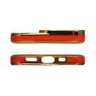 Fashion tok iPhone 12 Pro Max Gold Frame Gel Cover Red