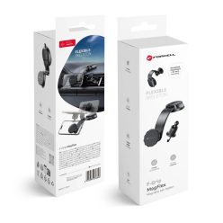   FORCELL F-Grip MagFlex mágneses autós telefontartó szélvédőhöz/középkonzolhoz/légbefúvóhoz fekete