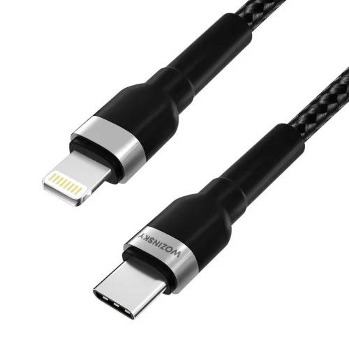 Wozinsky WNBCL2 Lightning / USB-C PD 30W kábel 2 m - fekete