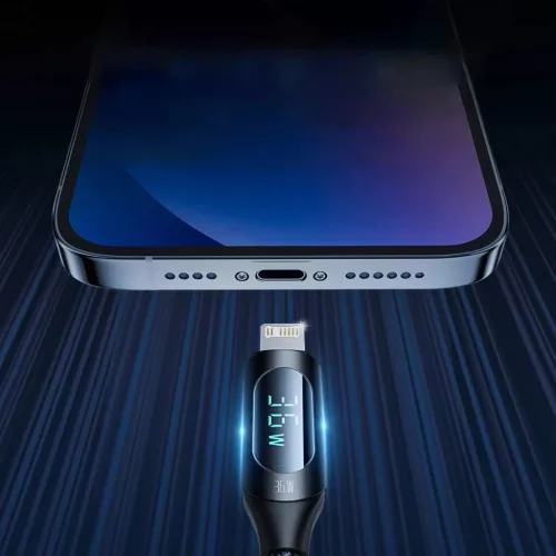 Wozinsky WUCLC1 Lightning - USB-C kábel 36W 480Mb/s 1m - fekete