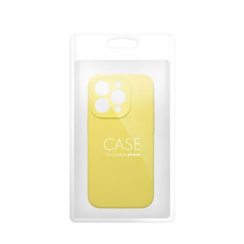 Case SILICONE 2mm iPhone 15 Pro Max tok citrom