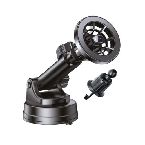 FORCELL F-Grip PrecisionX autós tartó szélvédőre/középkonzolra/légbefúvóra, kompatibilis MagSafe technológiával, fekete