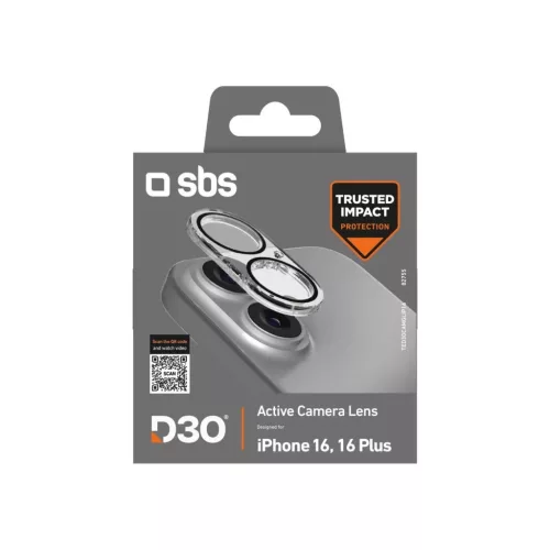 Edzett üveg SBS Active Camera Lens D3O iPhone 16 / 16 Plus üvegfólia