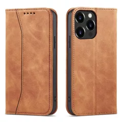   Magnet Fancy Case tok iPhone 13 Pro Max-hoz Pénztárca Kártyatartó Barna