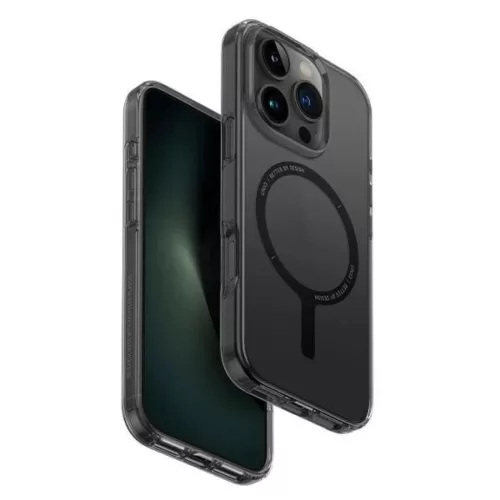 Uniq Clario tok iPhone 16 Pro 6.3" Magclick Charging füst/sötétszürke