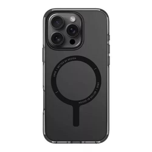 Uniq Clario tok iPhone 16 Pro 6.3" Magclick Charging füst/sötétszürke