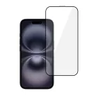 Tempered Glass HARD teljes ragasztós 5D üvegfólia IPHONE 16 PLUS FEKETE üvegfólia