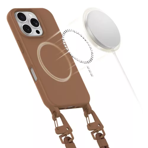 TECH-PROTECT MAGNECKLACE MAGSAFE IPHONE 16 PRO csokoládé barna tok