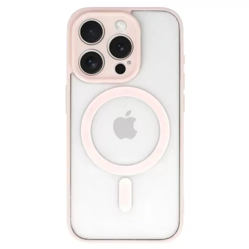 Akril Szín Magsafe Tok iPhone 16 Pro világos rózsaszín tok