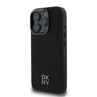 iPhone 16 Pro Fekete DKNY PU Bőr Stack Logo Magsafe tok