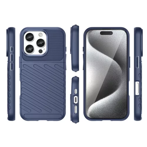 Thunder Case iPhone 16 Pro szilikon tok - Kék tok
