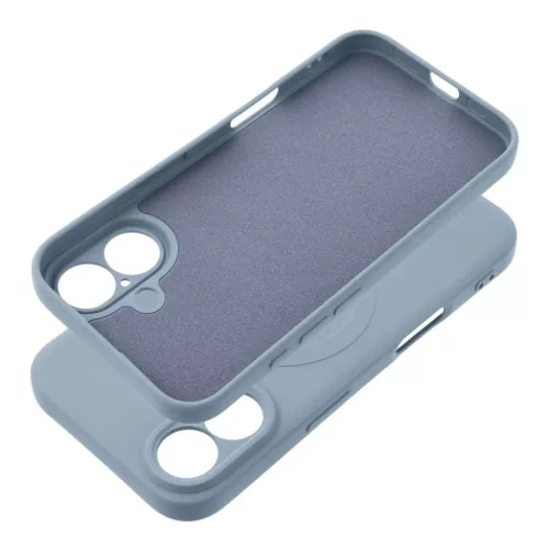 Szilikon Mag Cover tok kompatibilis MagSafe technológiával iPhone 16-hoz világoskék