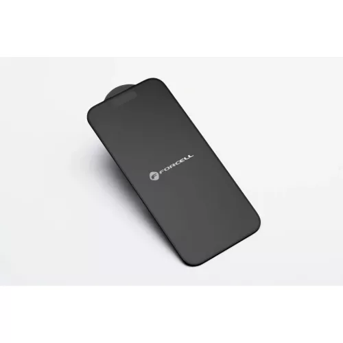 Forcell Matt üvegfólia - iPhone 15 Plus fekete üvegfólia