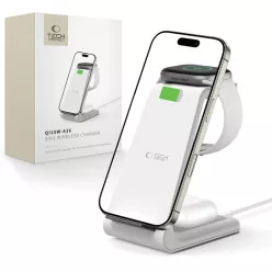   Tech-protect Qi15w-a36 3in1 Vezeték Nélküli Töltő állomás Iphone-hoz Fehér