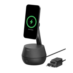   Belkin STAGE töltőállomás iPhone-hoz automatikusan követő Pro DockKit-tel - Fekete (MMA008vf05BK)