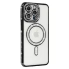 Bling Magsafe tok iPhone 16 Pro fekete