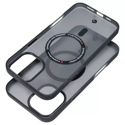 FORCELL F-PROTECT Levels kettős rétegű 4D technológiával, katonai ejtés-teszttel kompatibilis MagSafe támogatással IPHONE 16 PLUS tok füstös fekete