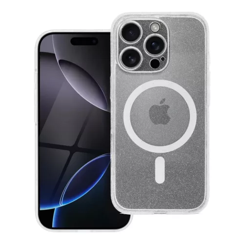 CLEAR MAG tok kameravédelemmel, MagSafe kompatibilis, IPHONE 16 PRO átlátszó csillám