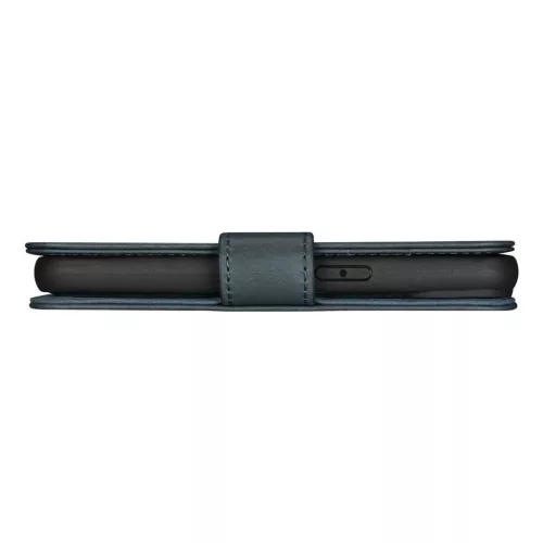 iCarer Oil Wax Pénztárca Tok 2 az 1-ben iPhone 14 Pro Max Bőr Fliptok Anti-RFID kék tok