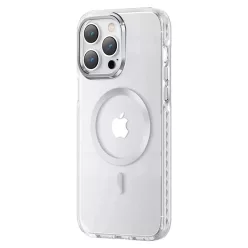   Kingxbar PQY Ice Crystal Series mágneses tok iPhone 14 Plus MagSafe ezüst
