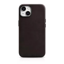   iCarer Oil Wax Prémium Bőr Tok iPhone 14 Plus Mágneses Bőr Tok MagSafe Barna (WMI14220703-BN)