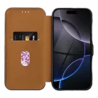 FOLIO oldalsó mágneses tok IPHONE 16 PRO barna