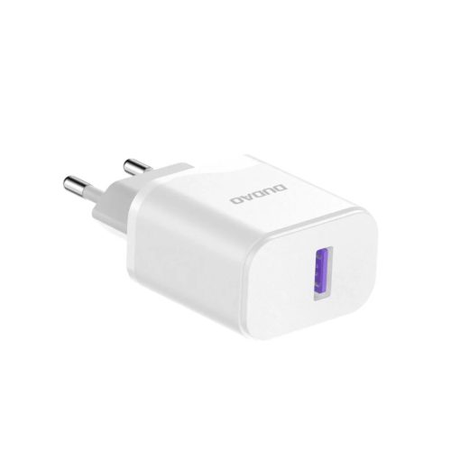 Dudao A20EU USB-A 18W hálózati töltő - fehér + USB-A - USB-C kábel