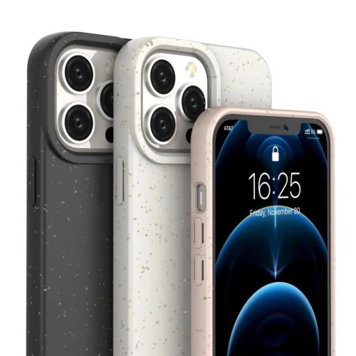 Eco Case tok iPhone 14 Plus-hoz, lebomló szilikon borítás, fekete tok