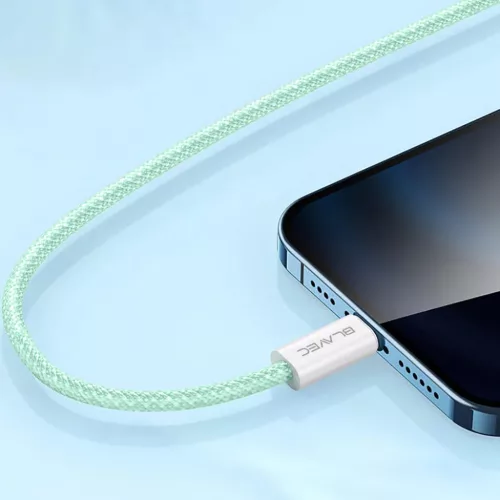 Blavec Cable Candy fonott - USB - Lightning - 2,4A 3 méter (CCA-UL24GN30) zöld Lightning USB kábel