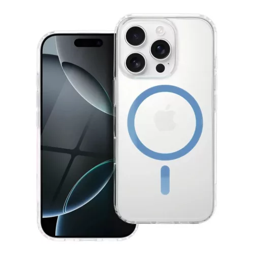 Drop Glue Színes Gyűrűs Mag Tok kompatibilis MagSafe-fel IPHONE 16 PRO-hoz világoskék tok