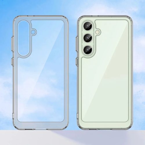 Outer Space szilikon zselés kerettel Samsung Galaxy S24 FE - átlátszó tok