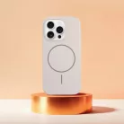 Prémium Fényes Mágneses tok kompatibilis MagSafe és Kamera Vezérlőgombbal iPhone 16 Pro fehér tok