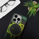 FORCELL F-PROTECT Levels Dual Layer 4D technológiával rendelkező tok, Militia Drop-Test kompatibilis MagSafe-al Samsung Galaxy S25 Ultra-hoz, kiberzöld