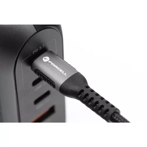 FORCELL F-ENERGY C256 kábel USB A - Type C QC3.0 3A 66W Cafule 2 m fekete